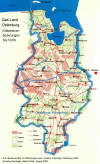 Übersichtskarte des Oldenburger Landes